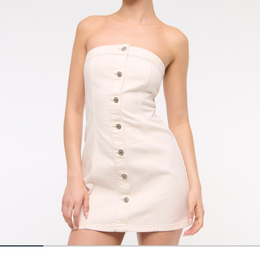 Abercrombie & Fitch Mara Strapless Denim Mini Dress